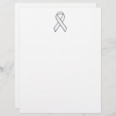 Chrome Belted Style White Ribbon Awareness (Vorne/Hinten)