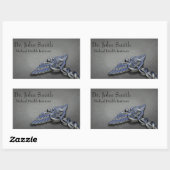 Chrome Beruflich Medical Caduceus - Aufkleber (Blatt)