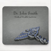 Chrome Beruflich Medical Caduceus - Mousepad (Vorne)