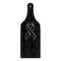 Chrome Black on Black Ribbon Awareness