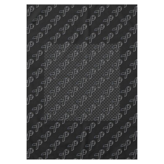 Chrome Black Ribbon Awareness Carbon Fibre Tischdecke (Vorderseite)