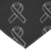 Chrome Black Ribbon Awareness Carbon Fibre Tischdecke (Schrägansicht)