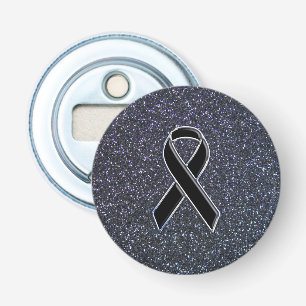 Chrome Black Ribbon Awareness Midnight Blue Flaschenöffner