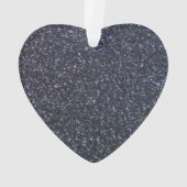Chrome Black Ribbon Awareness Midnight Blue Ornament (Rückseite)