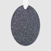 Chrome Black Ribbon Awareness Midnight Blue Ornament (Rückseite)