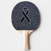 Chrome Black Ribbon Awareness Midnight Blue Tischtennis Schläger (Vorderseite)