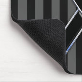 Chrome Black Ribbon Awareness Stripes Mousepad (Ecke)
