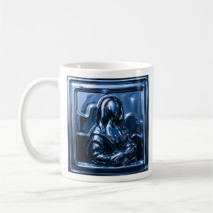 Chrome Blue Mona Art Kaffeetasse