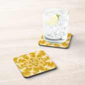 Chrome-Blume - goldene Beverage Coaster Getränkeuntersetzer (Rechte Seite)