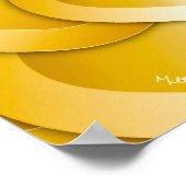 Chrome-Blume - Goldplakat Poster (Ecke)