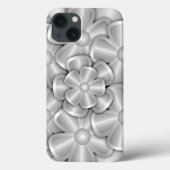 Chrome-Blume - Silver Case-Mate iPhone Case (Rückseite)