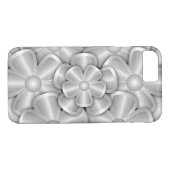 Chrome-Blume - Silver Case-Mate iPhone Case (Rückseite (Horizontal))