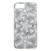 Chrome-Blume - Silver Case-Mate iPhone Case (Rückseite)
