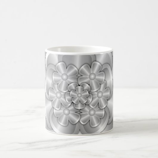 Chrome-Blume - Silver Coffee Tasse (Mittel)