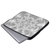 Chrome-Blume - Silver Laptop-Sieb Laptopschutzhülle (Vorne Knopf)