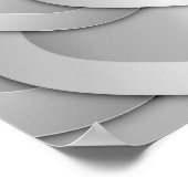 Chrome-Blume - Silver Poster (Ecke)