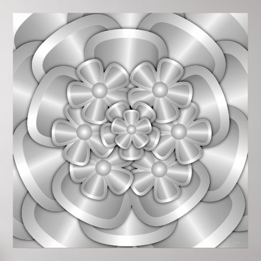 Chrome-Blume - Silver Poster (Vorne)