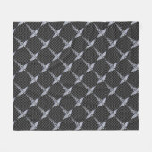 Chrome Caduceus Medical Symbol Carbon Fibre Print Fleecedecke (Vorderseite (Horizontal))