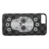 Chrome Calavera (Black Rose) Case-Mate iPhone Case (Rückseite (Horizontal))