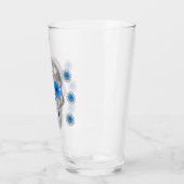 Chrome Calavera (Blaue Rose) Glas (Links)