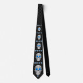 Chrome Calavera (Blue Rose) Krawatte (Vorderseite)
