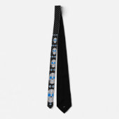 Chrome Calavera (Blue Rose) Krawatte (Rückseite)