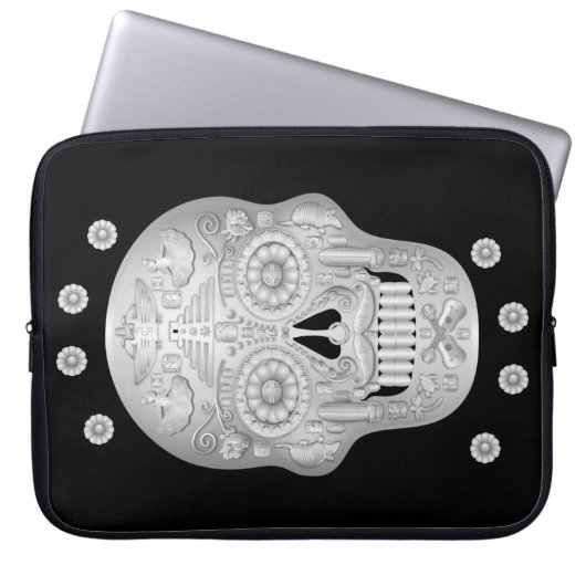 Chrome Calavera Laptopschutzhülle (Vorderseite)