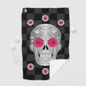 Chrome Calavera (Rosa) Golf Handtuch (Insitu)
