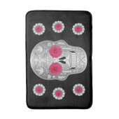 Chrome Calavera (Rosa Rose) Bath Mat Badematte (Vorderseite Vertikal)