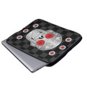 Chrome Calavera (Rote Rose) Notebook-Sieb Laptopschutzhülle (Vorne Knopf)