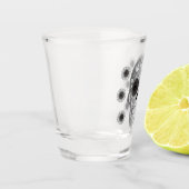 Chrome Calavera (Schwarze Rose) Shot Glass Schnapsglas (Links)