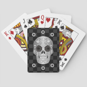 Chrome Calavera (Schwarze Rose) Spielkarten