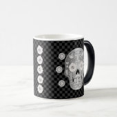 Chrome Calavera (Weiße Rose) Kaffeetasse (VorderseiteRechts)