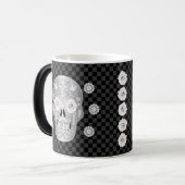 Chrome Calavera (Weiße Rose) Kaffeetasse (Vorderseite Links)