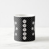 Chrome Calavera (Weiße Rose) Kaffeetasse (Mittel)
