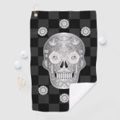 Chrome Calavera (White Rose) Golf Handtuch (Insitu)