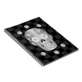 Chrome Calavera (White Rose Notebook) Notizblock (Rechte Seite)
