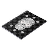 Chrome Calavera (White Rose Notebook) Notizblock (Linke Seite)