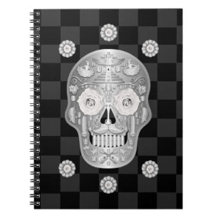 Chrome Calavera (White Rose Notebook) Notizblock