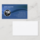 Chrome Camera Icon Photographer Business Card Visitenkarte (Vorne/Hinten)