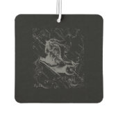 Chrome Capricorn Zodiac Symbol auf Hevelius Autolufterfrischer (Rückseite)