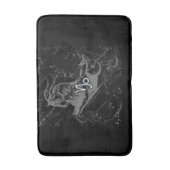 Chrome Capricorn Zodiac Symbol auf Hevelius Badematte (Vorderseite Vertikal)