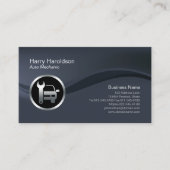 Chrome Car Wrench Icon Auto Mechanische Visitenkar Visitenkarte (Vorderseite)