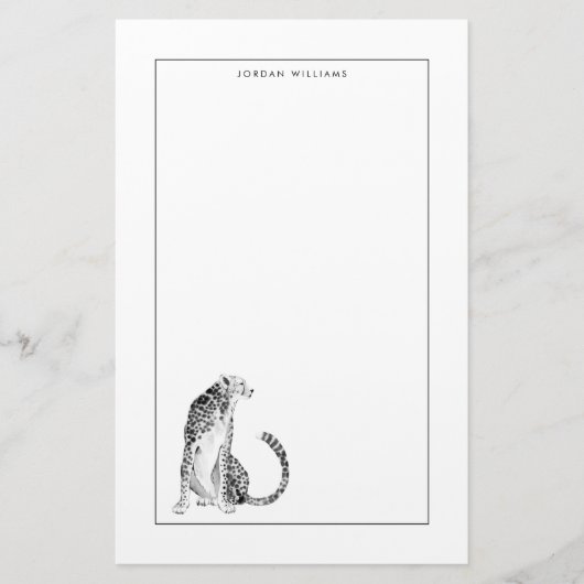 Chrome Cheetah Briefpapier (Vorderseite)