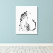 Chrome Cheetah Leinwanddruck (Insitu (Holzboden))