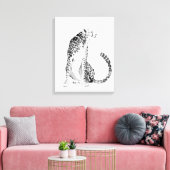 Chrome Cheetah Leinwanddruck (Insitu (Wohnzimmer))