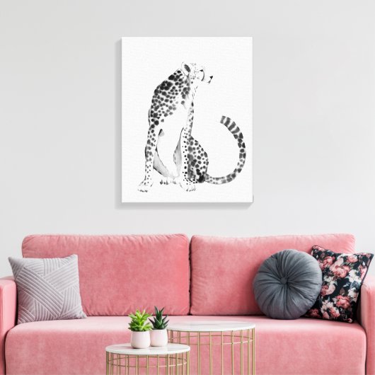 Chrome Cheetah Leinwanddruck (Insitu (Wohnzimmer))