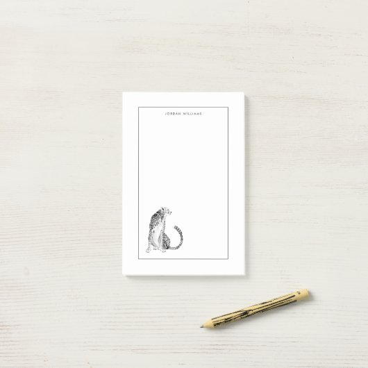 Chrome Cheetah Post-it Klebezettel (Auf Schreibtisch)