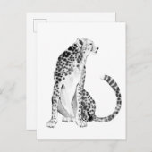 Chrome Cheetah Postkarte (Vorne/Hinten)