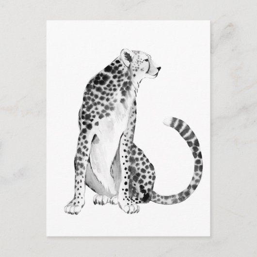 Chrome Cheetah Postkarte (Vorderseite)